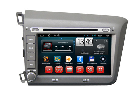 Çin Honda Civic 2012 Sol Yan Navigasyon Sistemi Android OS DVD Oynatıcı Çift Bölgeli BT TV iPod Tedarikçi