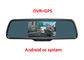 Android os sistemi ile DVR ve GPS Navigasyon ile 5 inç Dikiz aynası monitör Tedarikçi