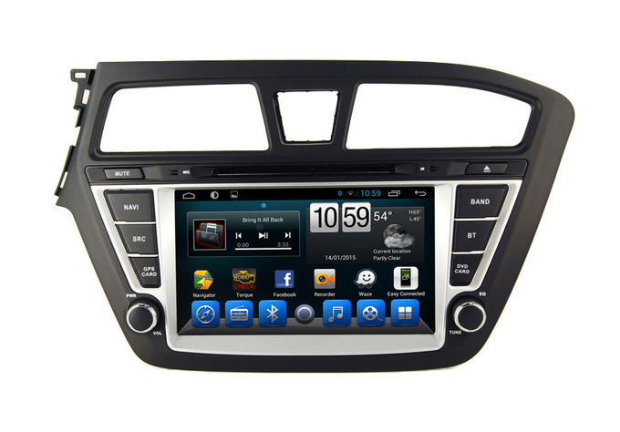 Dört Çekirdek Hyundai I20 Radyo DVD Player ile 2 Din Android Araba GPS Navigasyon
