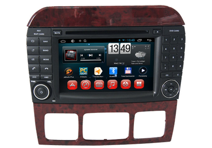 Radyo Benz S-sınıfı ile Dört Çekirdekli Android Araç Multimedya Navigasyon